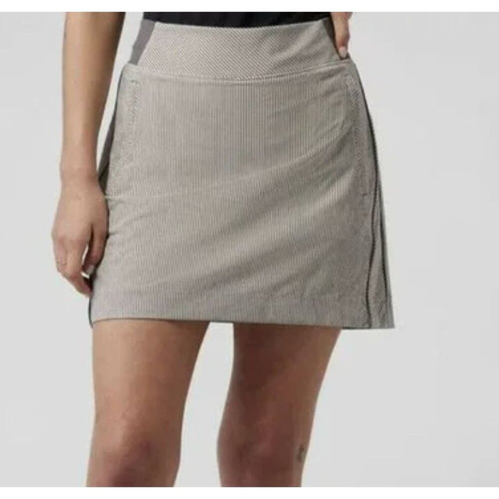 ATHLETA brooklyn textured stripe 16" skort size 16